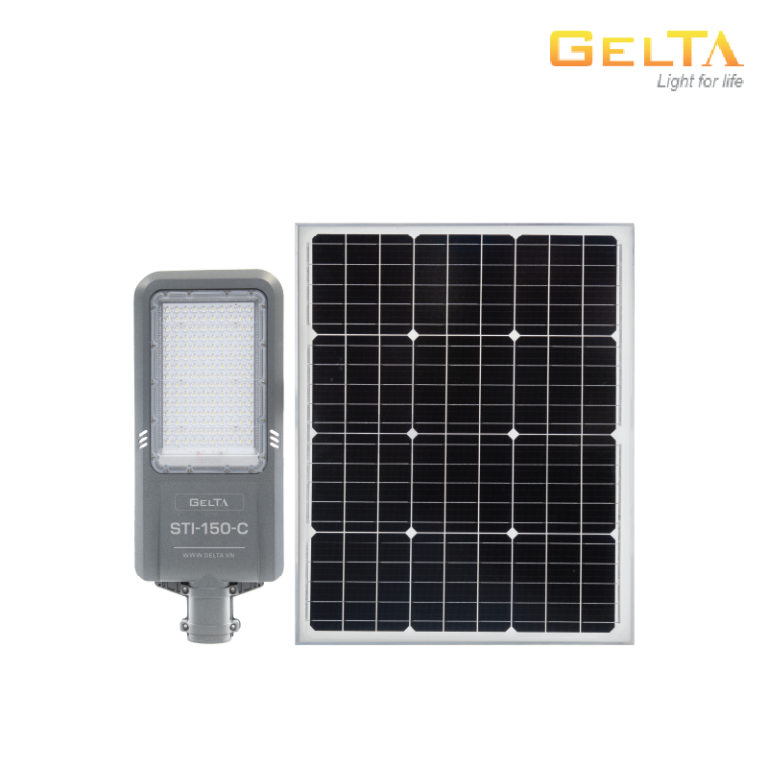 Đèn Đường Năng Lượng Mặt Trời Gelta STI150C – 30W | Chiếu Sáng Công Cộng, Tiết Kiệm & Bền Bỉ