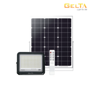 Đèn Pha Năng Lượng Mặt Trời Gelta FZA100 – 100W | Sáng Ổn Định, Tiết Kiệm Điện, Thời Trang & Độ Bền Cao