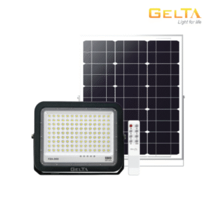 Đèn Pha Năng Lượng Mặt Trời Gelta FZA300 – 300W | Sáng Mạnh, Tự Động, Bền Bỉ